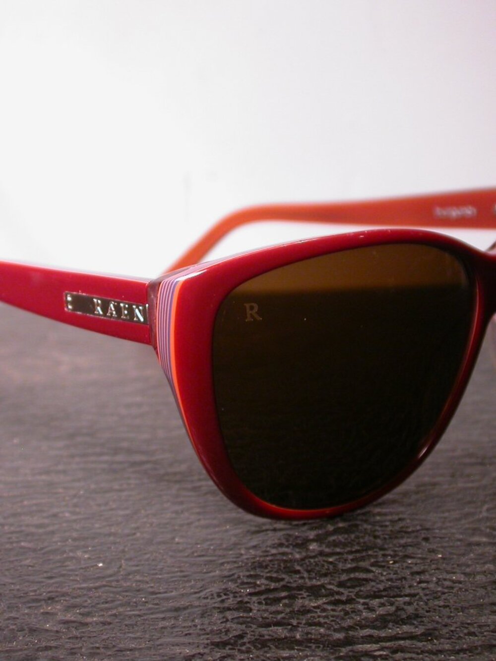 Raen Nora Red Burgundy Orange Fashion Sunglasses HandMade